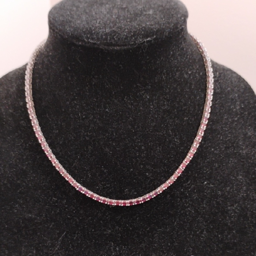 Anthill Garnet Necklace And Bracelet